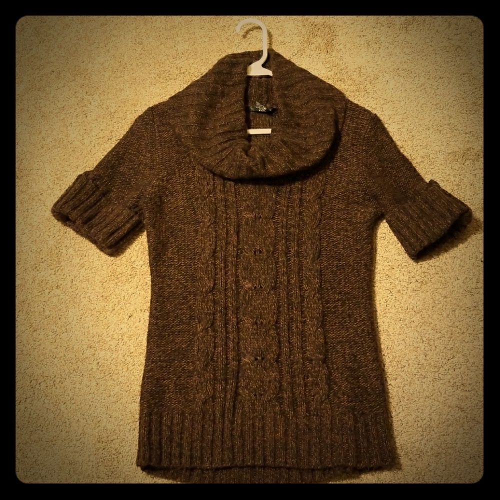 89th & Madison Cowl Neck Cable Sweater